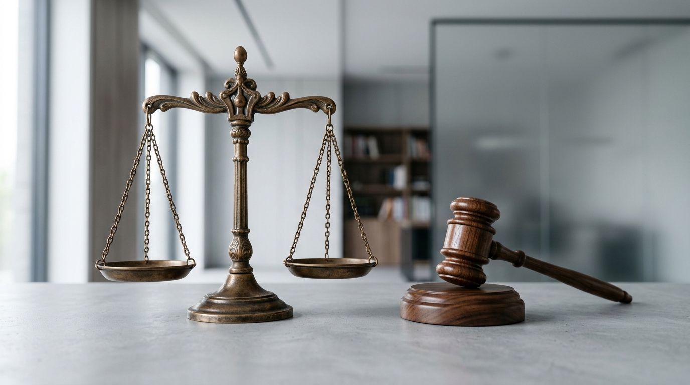 Scales of Justice and Gavel